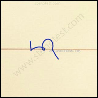 Stenography pattern for It must also be