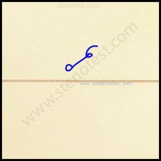 Stenography pattern for As a result