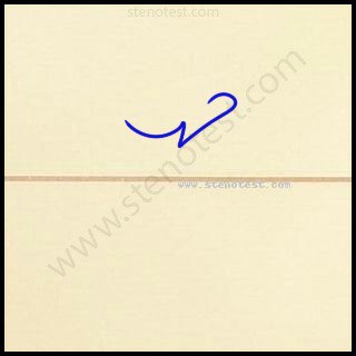 Stenography pattern for In the right direction