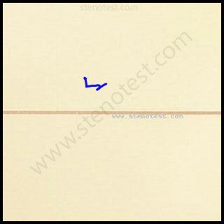 Stenography pattern for On account of