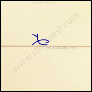 Stenography pattern for I have mentioned