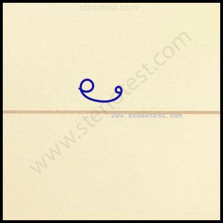Stenography pattern for As soon as