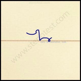 Stenography pattern for In terms of