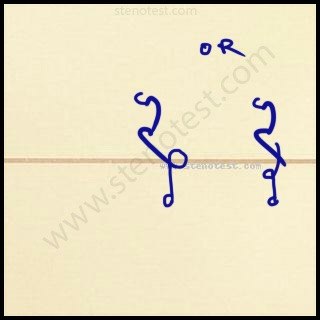Stenography pattern for With their able assistance