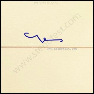 Stenography pattern for In all parts of the country