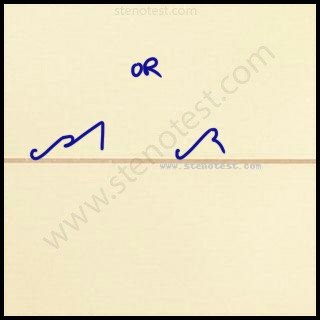 Stenography pattern for One or two