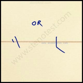 Stenography pattern for To put