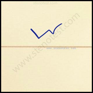 Stenography pattern for Abruptly