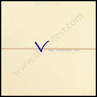 Stenography pattern for Below