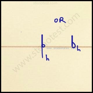 Stenography pattern for Destitute